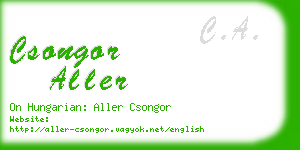 csongor aller business card